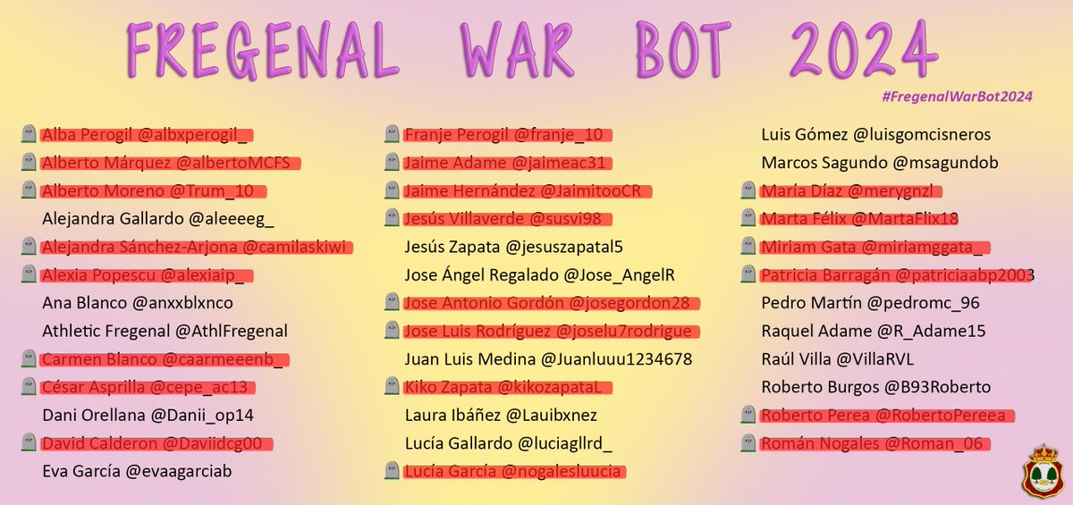 FREGENAL WAR BOT tweet media