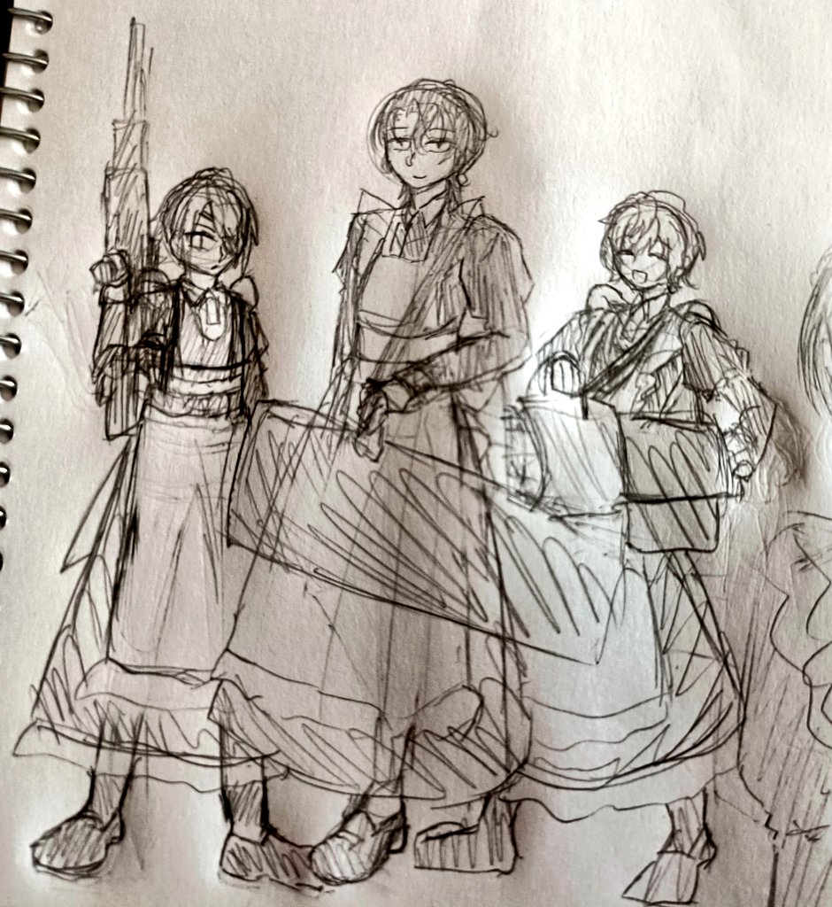 Michael_irasuto's tweet photo. アナログ落書きしかしてないよ〜〜〜〜〜〜〜〜〜
夜班全員メイド着ろ〜〜〜〜〜〜〜〜〜〜〜〜〜〜 https://t.co/zIbPQlkxZl