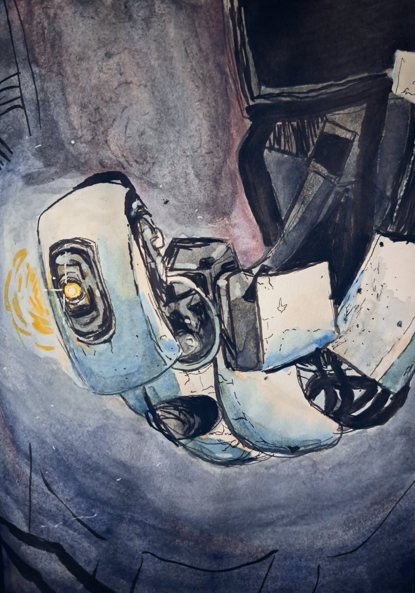 crystallinesoup's tweet photo. Another recent thing I did that I like <3 #portal #glados https://t.co/6kJasBTb8S