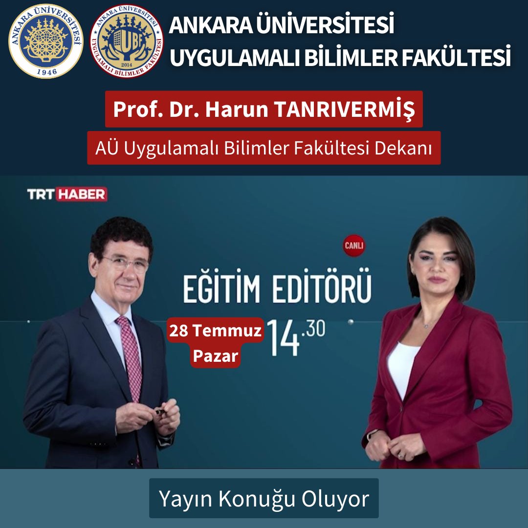 AÜ UBF Gayrimenkul Geliştirme ve Yönetimi Bölümü (@auubfgayrimenk1) on Twitter photo <a href="/AnkaraUni/">Ankara Üniversitesi</a> Uygulamalı Bilimler Fakültesi Dekanı Sayın Prof. Dr. Harun TANRIVERMİŞ, bugün (28 Temmuz 2024 Pazar) saat 14:30'da TRT HABER'de Eğitim Editörü programının konuğu olacak. #YKS tercihi yapacak adaylara duyurulur! <a href="/ysm006/">Prof.Dr. Yeşim Aliefendioğlu</a>
#yks2024 #ykstercih #üniversite #üniversitesınavı <a href="/AnkaraUni/">Ankara Üniversitesi</a> Uygulamalı Bilimler Fakültesi Dekanı Sayın Prof. Dr. Harun TANRIVERMİŞ, bugün (28 Temmuz 2024 Pazar) saat 14:30'da TRT HABER'de Eğitim Editörü programının konuğu olacak. #YKS tercihi yapacak adaylara duyurulur! <a href="/ysm006/">Prof.Dr. Yeşim Aliefendioğlu</a>
#yks2024 #ykstercih #üniversite #üniversitesınavı
