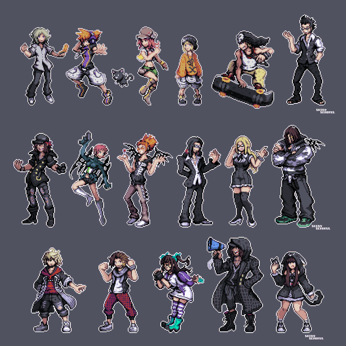 ShinySeabass's tweet photo. Happy 17th Anniversary The World Ends With You! I love you to pieces 😭
#twewy #pixelart #TWEWY17th https://t.co/5qEPd6A3jN