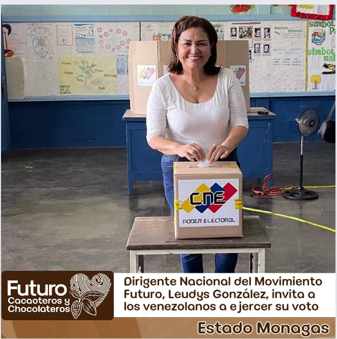 #28Julio En mi amado Caripito en Monagas, ejerciendo el voto. Venezuela es ejemplo para el mundo por su Democracia. #VotaPorLaPaz2024
 Los ciudadanos de nuetro maravilloso país,votamos por un mejor Futuro con soberanía y Paz.

<a href="/HectoRodriguez/">Héctor Rodríguez C.</a>
<a href="/NicolasMaduro/">Nicolás Maduro</a>
<a href="/movfuturoven/">Movimiento Futuro</a>