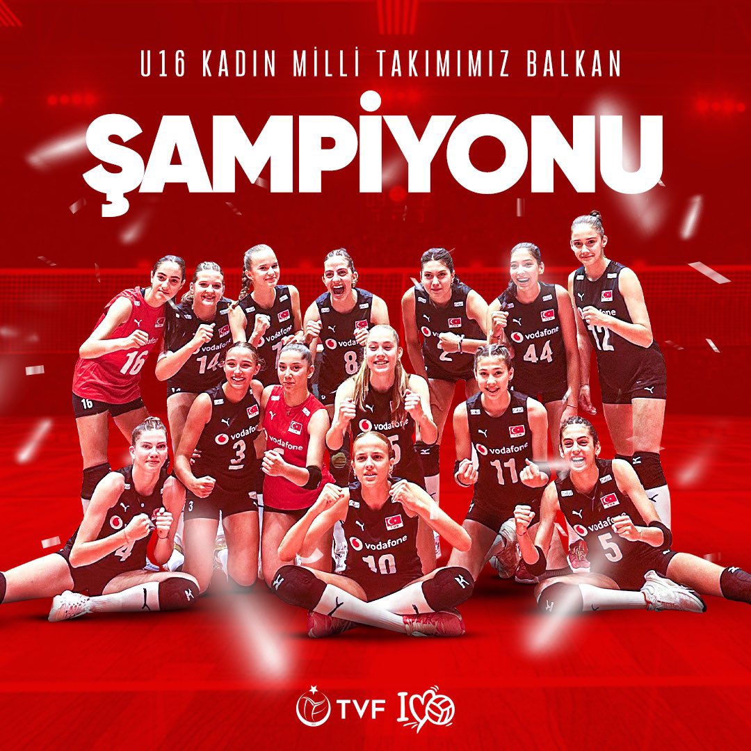 Balkan Şampiyonası'nda namağlup şampiyon olan 16 Yaş Altı Kadın Milli Voleybol Takımımızı gönülden tebrik ediyorum. ❤️🤍

Sizinle gurur duyuyoruz. 🇹🇷🇹🇷