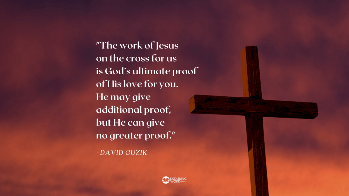 EnduringWordCom's tweet photo. The only proof of God's love that you need is the CROSS!
This is the Greatest proof. Jesus loves you.
#EnduringWord #BibleCommentary #GodsLove #JesusLovesYou #CrossLove #DivineProof #GreatestLove #EternalHope #BelieveInHim #Cross https://t.co/vcWwVoUiyX