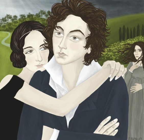 Wordsworthians's tweet photo. #OTD 1814 Shelley abandons his wife Harriet to elope with the teenage Mary Godwin, taking with them her even younger stepsister Claire Clairmont

Illustration by Divya Srinivasan https://t.co/qIYvO0hjOA