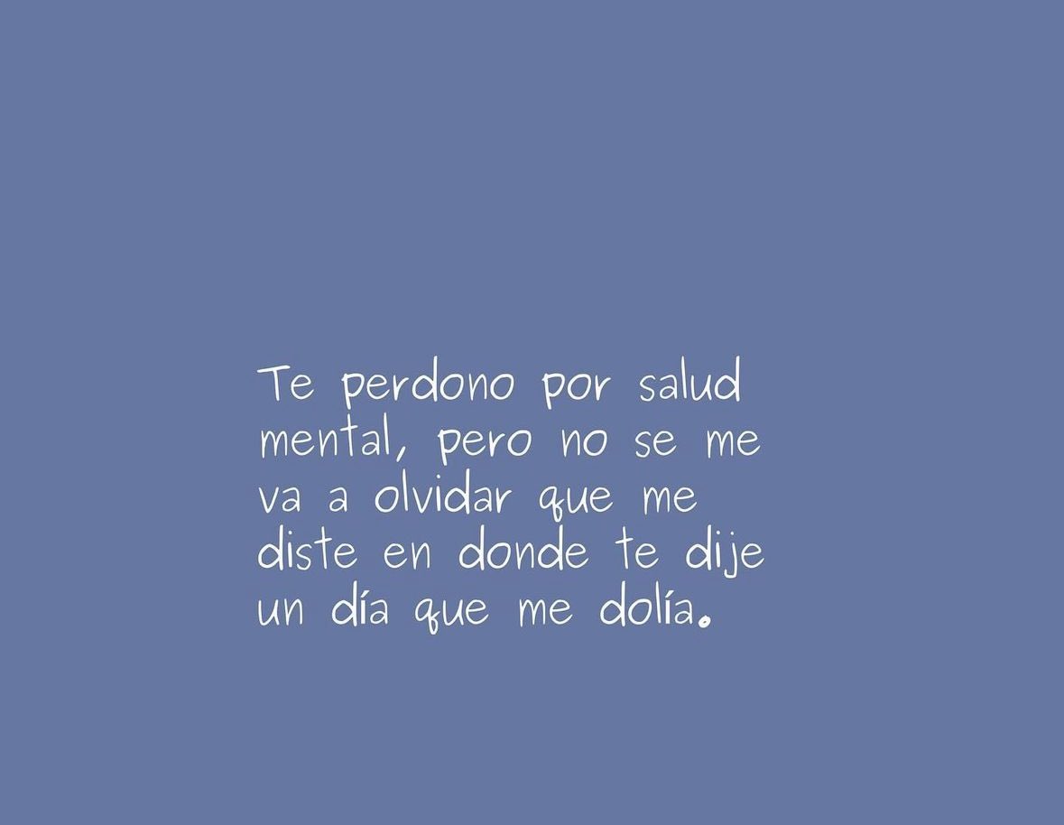 Te perdono por salud mental