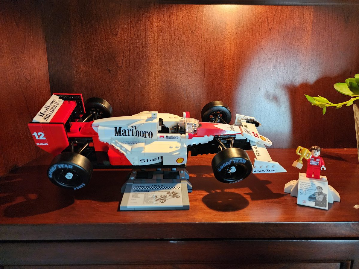 I still love building Legos. This was a blast to build! Leave it to a Lego/F1 fan to put out their own sticker set that allowed me to replicate the Mclaren sponsors of the late 80s.