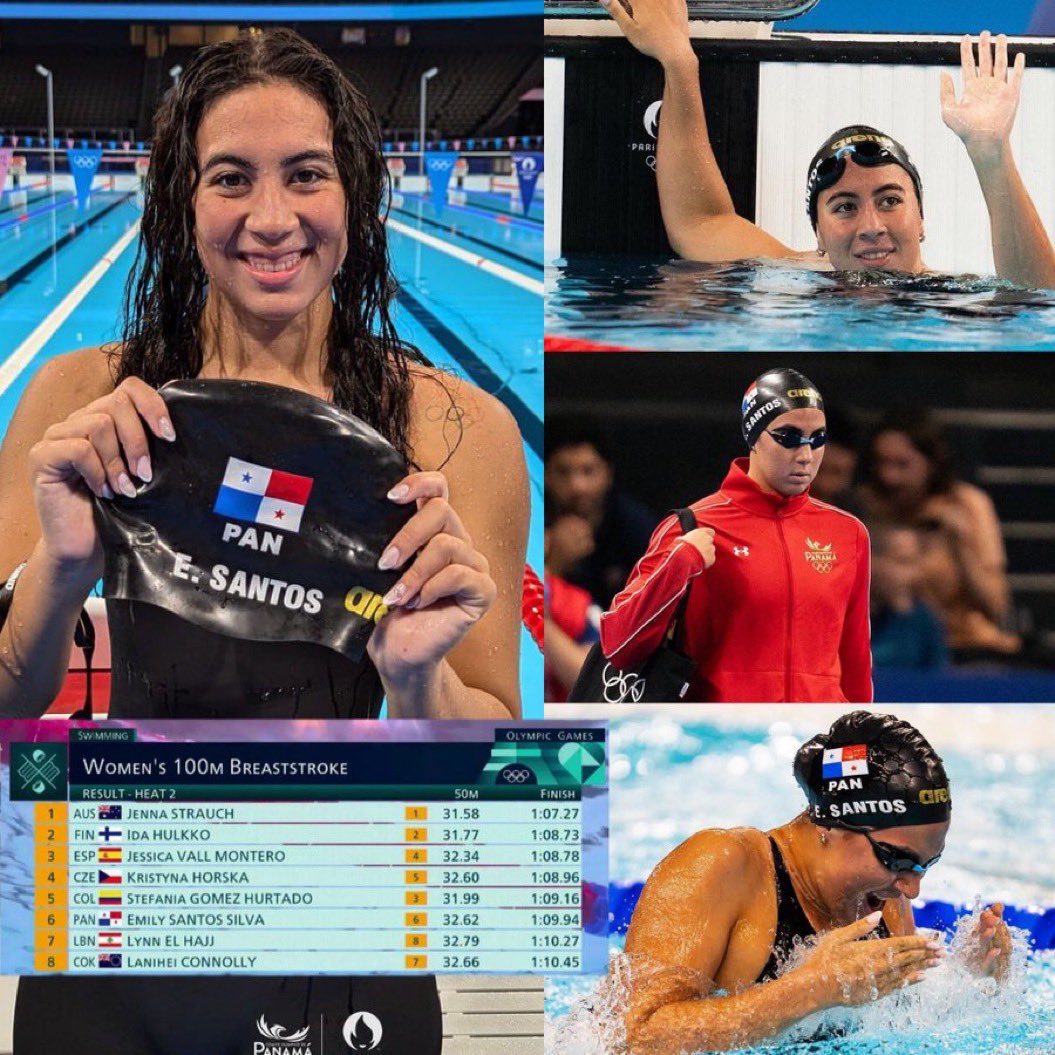 #30 del puesto 6 y del tiempo 1:09:94, hay que ponerse de pie y aplaudimos Emily Santos.
- 19 años 
- Debutó con 16 en Tokio 2020.
- Dos #JuegosOlímpicos  
- Medallas en Centroamericanos 
- Medallas en suramericanos
- Medallas en Bolivarianos  
#Panamá🇵🇦 está orgullosa #PARIS2024