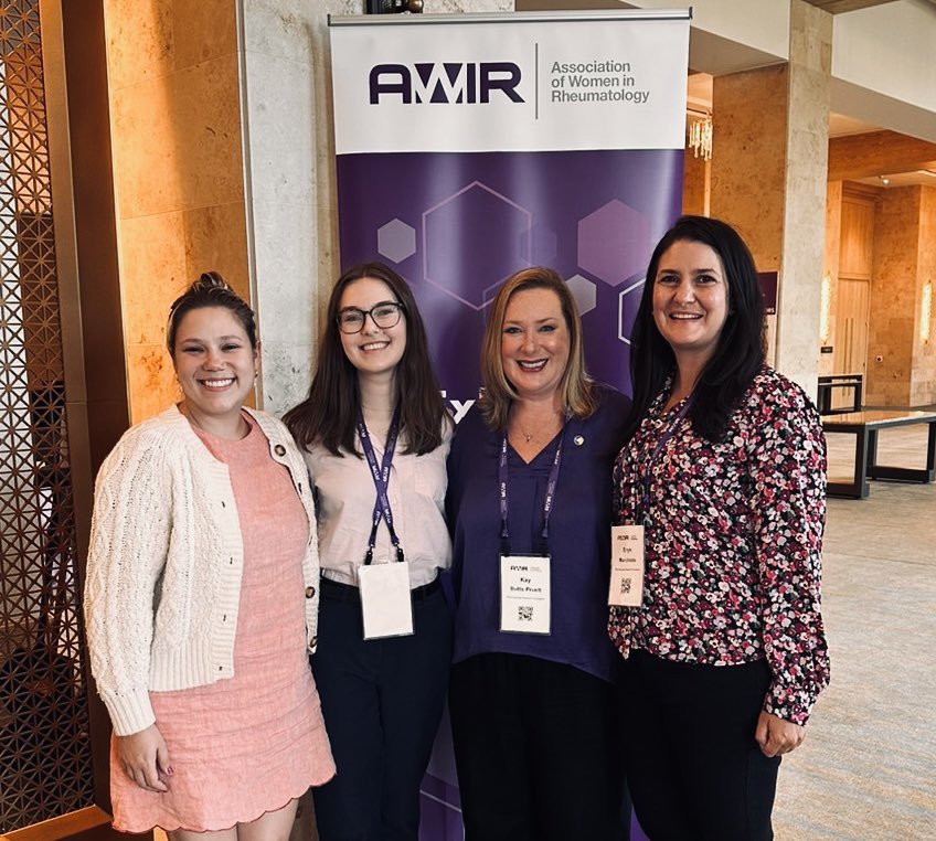 emarchiolo's tweet photo. Loved representing @RheumResearch and @ACRheum at the @AWIRGROUP annual meeting with this great team! 💜 #AWIR2024 https://t.co/YJiFpKHENp