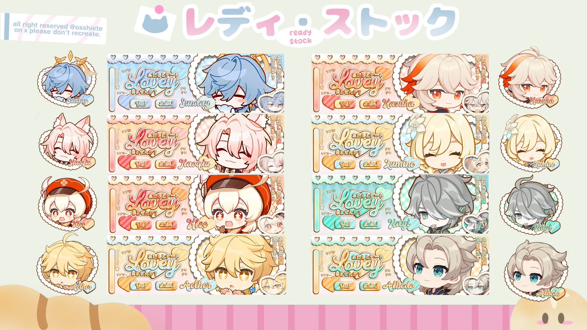 help RT, please? thank you! ˚୨୧⋆｡˚ ⋆

halloo! zen ada layout ready stock genshin, hsr, wuwa, zzz yang bisa di take sekarang by DM! jangan lupa @ after DM 🩵 price nya 17k/ea, yuk jajan! ૮꒰ ˶• ༝ •˶꒱ა ♡ #zonauang #zonajajan #zonaba (4/6)