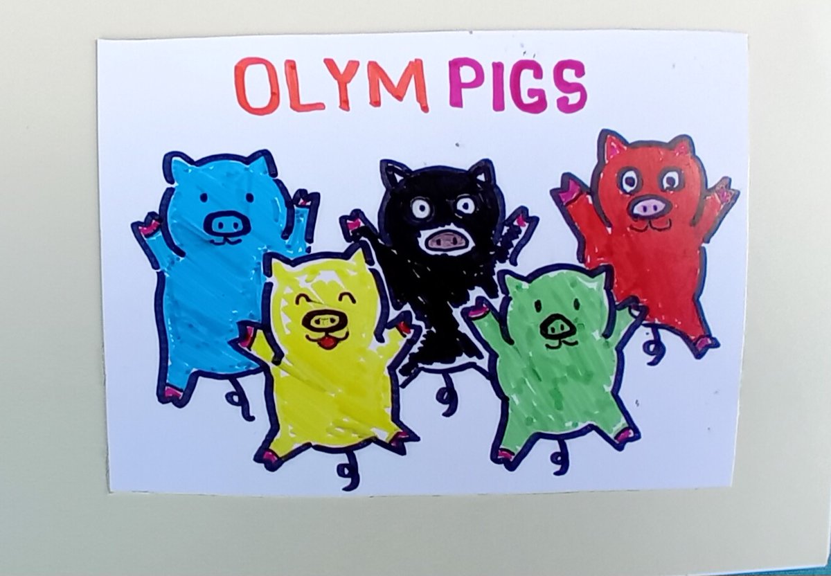 AxelinaPro's tweet photo. It's exciting watching the sports on TV, isn't it! But have you ever thought of watching Olympigs, lol? My fun, humorous handmade Olympigs card is available at https://t.co/kCpDi20bwb #olympics  #pigs #humour #sport #cardforhim #ukmakers #CraftBizParty #UKGiftAM #UkWeekendhour https://t.co/YZ5QmiXQeK