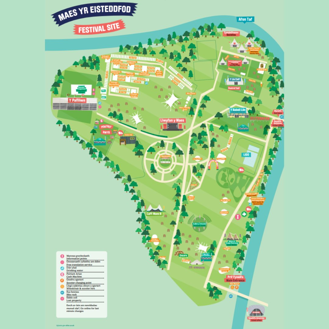 eisteddfod's tweet photo. 🤩 Mae Map y Maes yn barod! Ewch draw i'n gwefan i weld rhestr lawn o'r stondinau fydd efo presenoldeb wythnos #steddfod2024! 

https://t.co/DlhRtZON6V https://t.co/JjiTklmVyA
