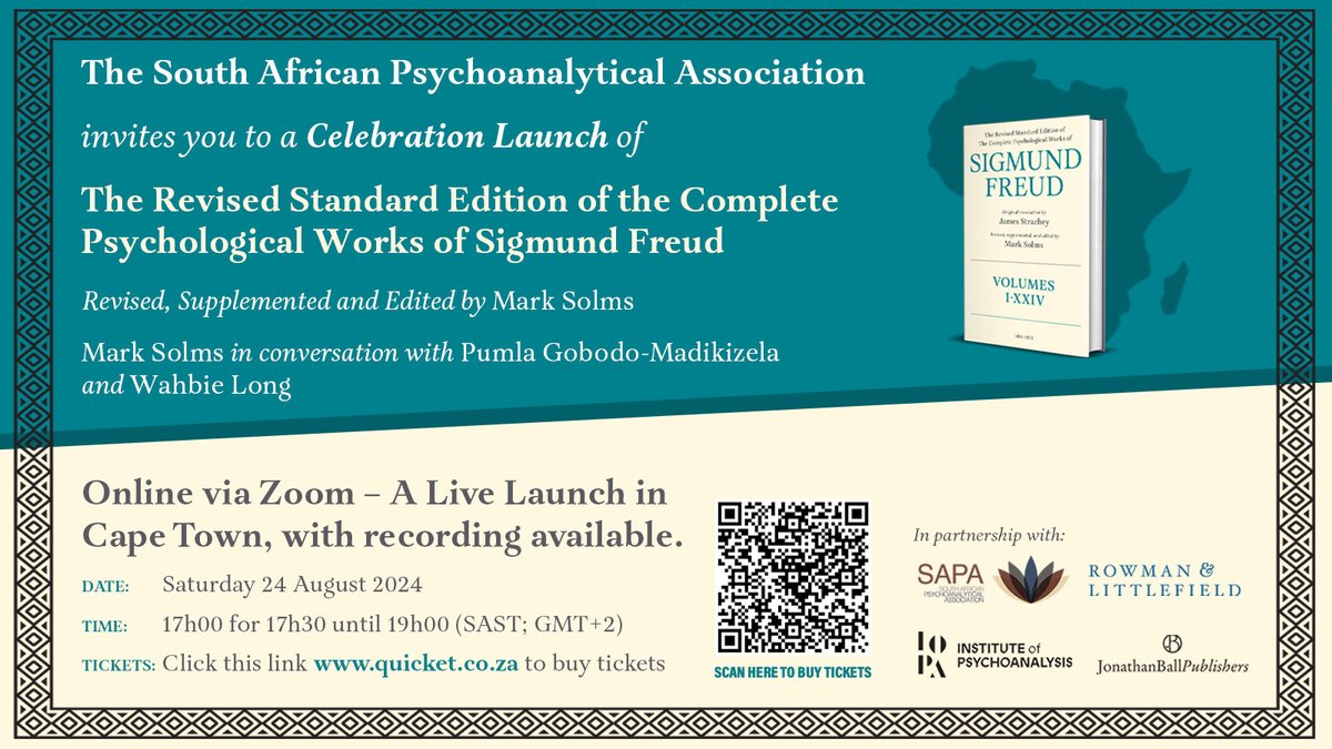Mark_Solms's tweet photo. Please attend this fundraiser for the South African Psychoanalytical Association (in support of our low-fee clinics): https://t.co/4o5qkmDJmq https://t.co/wy02l9o1Dk