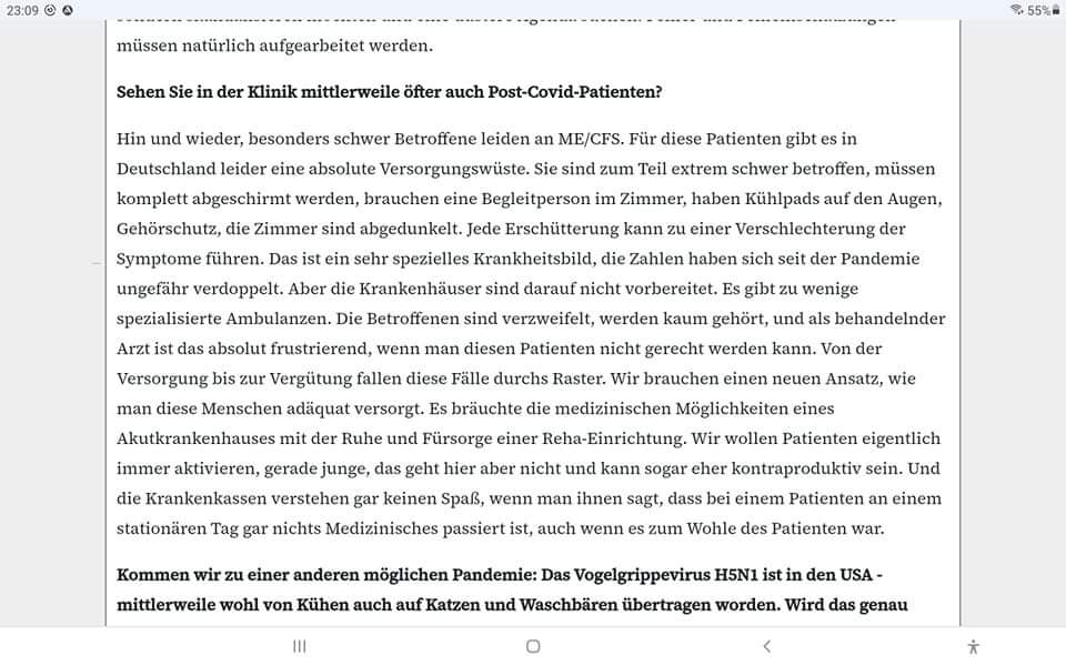 Ulli Burger-Motzer (@ullbumo) on Twitter photo Dank an <a href="/Celik_Chn/">Cihan Çelik</a> für die klaren Worte zur #Versorgungswüste #MECFS #postcovid. Leider hört man zu wenig von Ärzten aus dem med Alltag.Betroffene u Wissenschaftler bleiben ungehört/ungeglaubt. Angst vor Krankenhaus, Reha, Behörden und weitere Verschlechterung sind die Folge. Dank an <a href="/Celik_Chn/">Cihan Çelik</a> für die klaren Worte zur #Versorgungswüste #MECFS #postcovid. Leider hört man zu wenig von Ärzten aus dem med Alltag.Betroffene u Wissenschaftler bleiben ungehört/ungeglaubt. Angst vor Krankenhaus, Reha, Behörden und weitere Verschlechterung sind die Folge.
