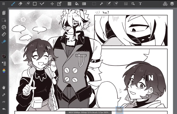 I don't think I'll finish this comic soon, but I just like these 2 panels 