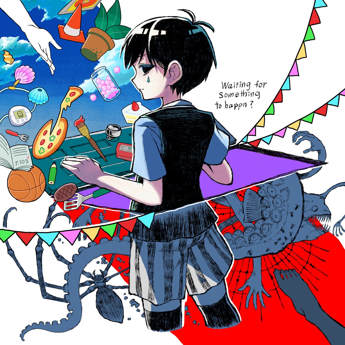 SUNNY(OMORI) 「#OMORIFANART #SUNNY 」|みょうばんのイラスト