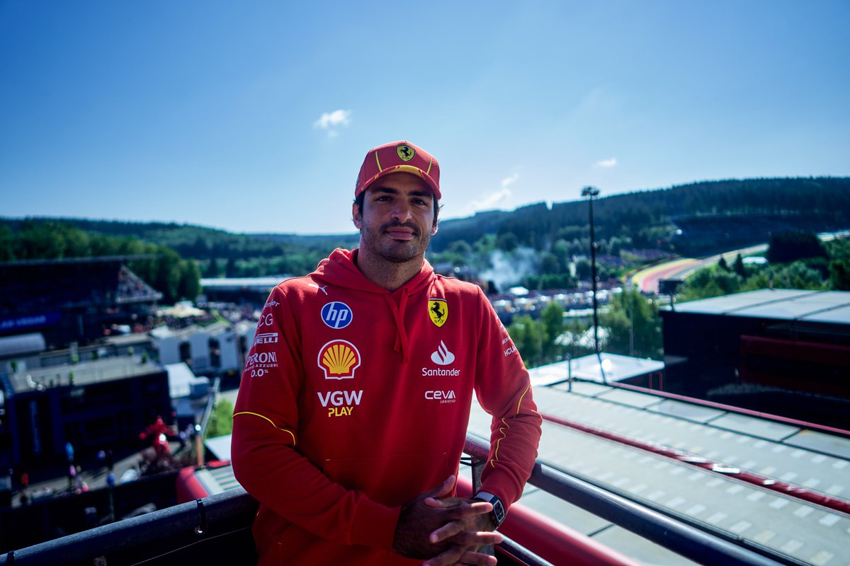 ScuderiaFerrari's tweet photo. No place we'd rather be today 😎

#BelgianGP 🇧🇪 #F1 https://t.co/1k7nZ8Ihj6