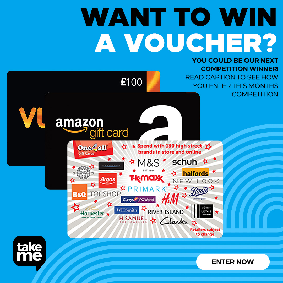 Take Me… Shopping with £100 to spend with your chosen voucher in this month’s FREE competition for you to enter.
1] LIKE this post
2] SHARE this post  
3] Comment WHERE you would spend them
4] FOLLOW TAKE ME
Winner announced at the end of each month.
#TakeMe #Taxis
