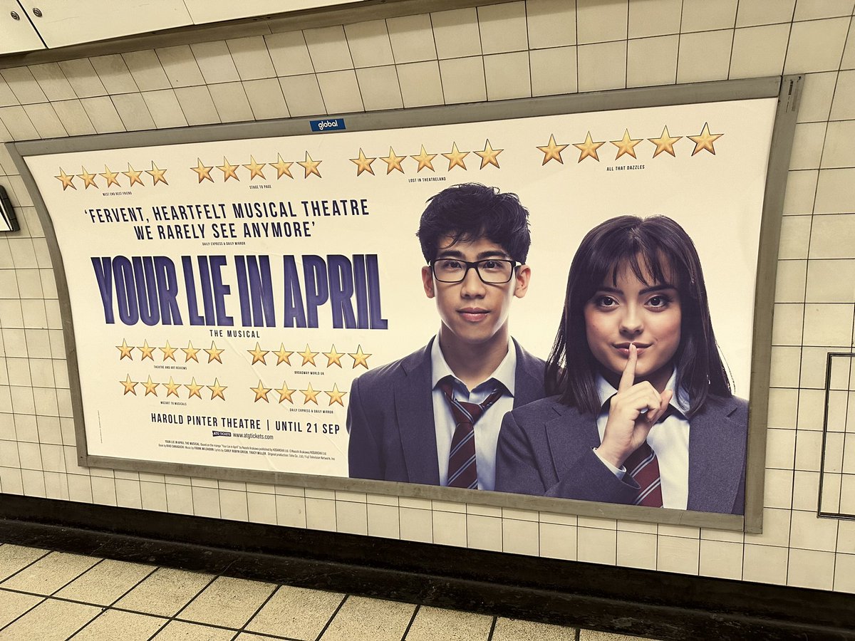 kevin wilson (@kevinwi23131722) on Twitter photo Spotted at King’s Cross Station… the latest campaign for <a href="/YourLieMusical/">Your Lie In April: The Musical</a> 🌸rolls out today across the Underground Spotted at King’s Cross Station… the latest campaign for <a href="/YourLieMusical/">Your Lie In April: The Musical</a> 🌸rolls out today across the Underground