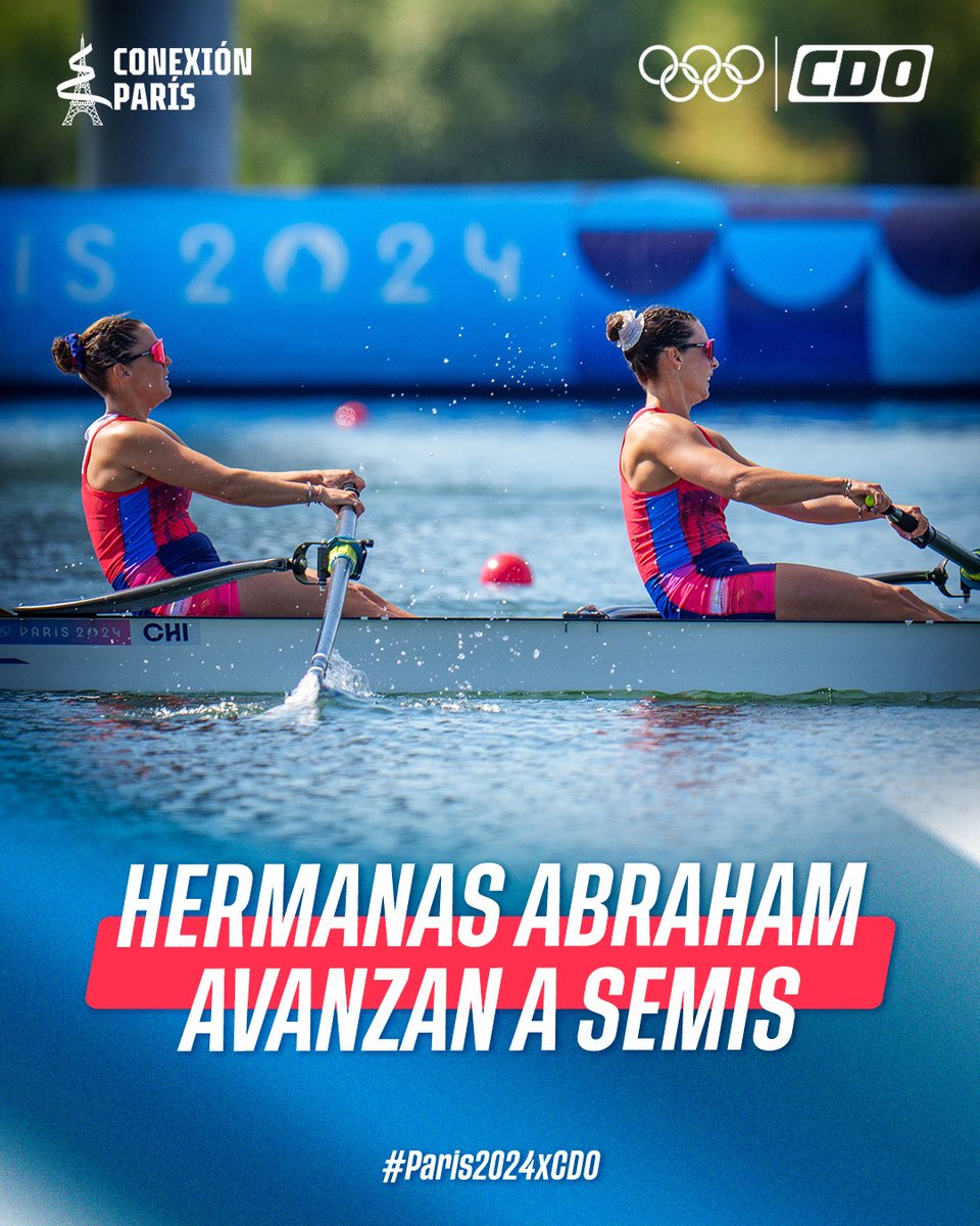 ¡A SEMIS!🔥🇨🇱

Melita y Antonia Abraham (W2-) lograron avanzar a semifinales luego de finalizar terceras en su serie con un tiempo de 7:23.01💪 Las remeras nacionales volverán a competir el miércoles 31/07 en horario por definir🔜

#Paris2024xCDO #CDOelCanalDeTodosLosDeportes