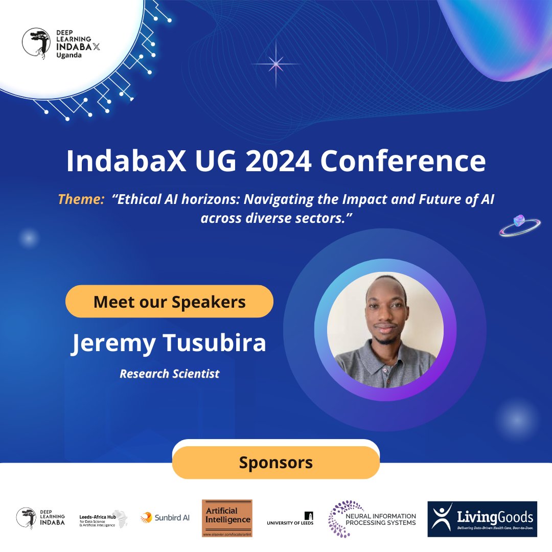 LeonardoDeBtc's tweet photo. 🌟 We’re just HOURS away from the start of #IndabaXUG2024! Join us tomorrow at 14:45 – 15:30 for @TusubiraJeremy 's session on Computer Vision: Image preprocessing, convolutional neural networks,
object detection, and image generation.
Don’t miss out! 🚀 @richardpmann @SunbirdAI https://t.co/LfdDuL5naE