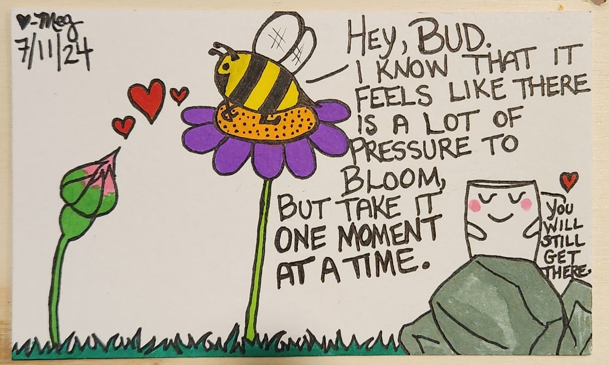 themeghatter's tweet photo. When Mammy went into hospice, I left my job. This freed me up for making daily love notes for my sweetheart. I created a marshmallow guy named Squishee, who has become quite a fan favorite. His adventures give me life and bring smiles wherever he is shared. 💜 https://t.co/TTG7NsLXqS