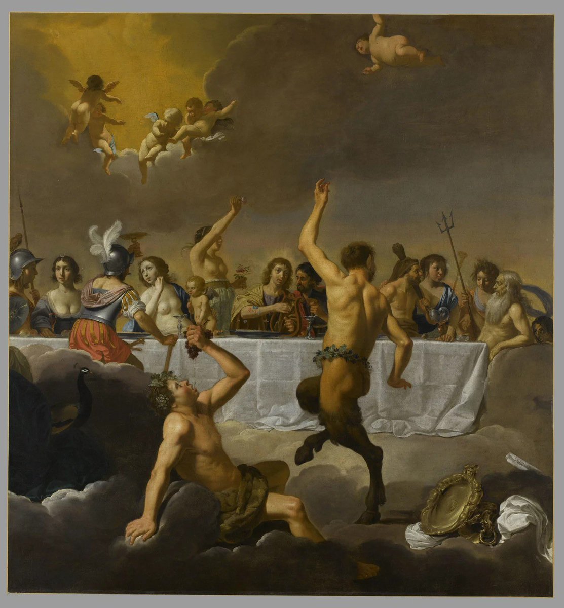 4everLearner72's tweet photo. @Philip_Goff To top it off, the Olympic Games ceremony was not paying homage to Da Vinci's painting but to Le Festin des Dieux by Jan Hermansz. van Bijlert which is in Dijon. That's why Dionysius comes out later.

But the ignorant will continue to bark. https://t.co/SeSy4zvlYB