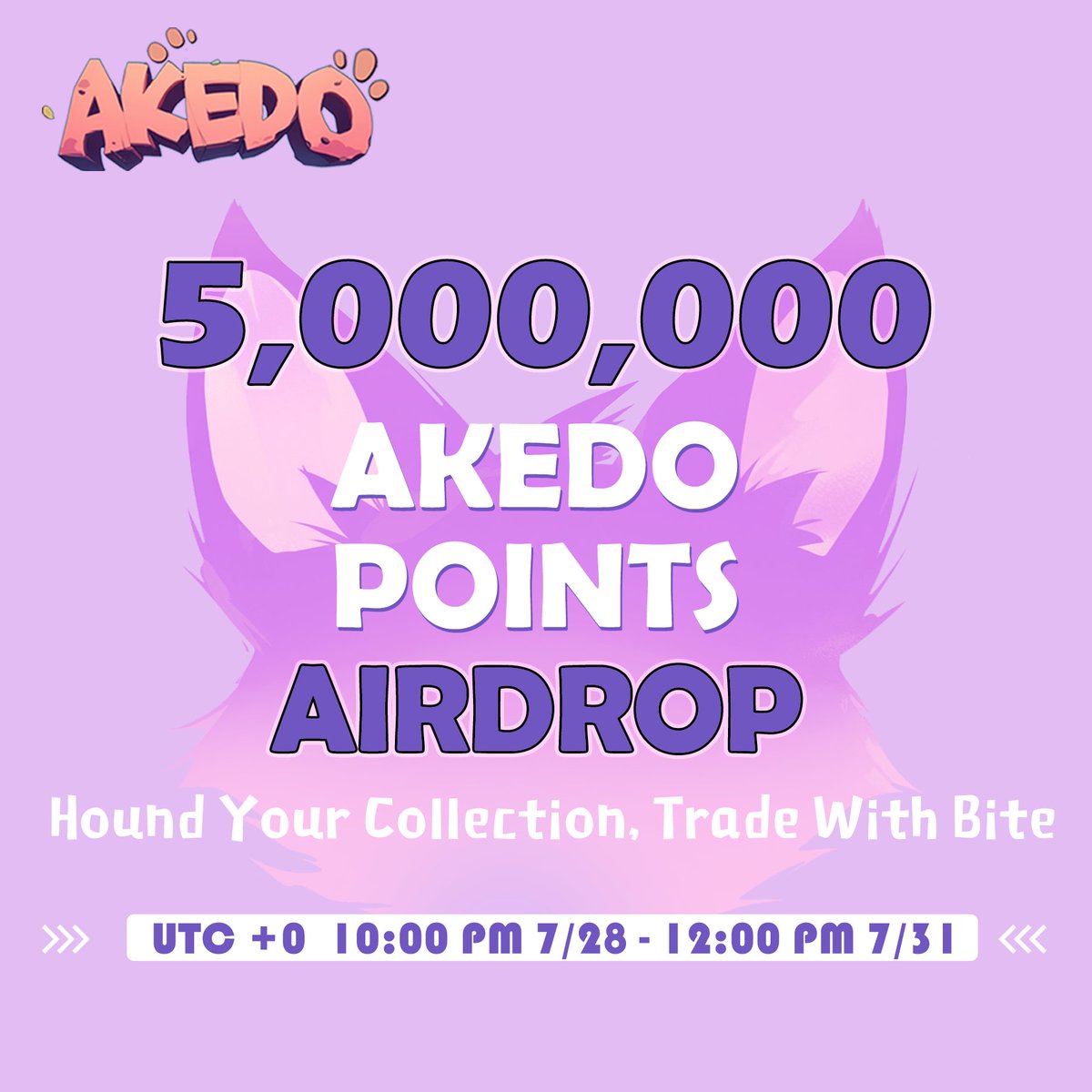 Epic Loot Alert at AKEDO Games! 🎮

🌟 5,000,000 AKEDO POINTS AIRDROP incoming! 

Our Akedog Generator has unleashed 20,000 NFTs thanks to 5,000 champions like you in just 36 hours!

🚀 Celebrate &amp; Claim Your Treasure:

1️⃣ RT this post
2️⃣ Hold at least one Akedog NFT
3️⃣ Fill out