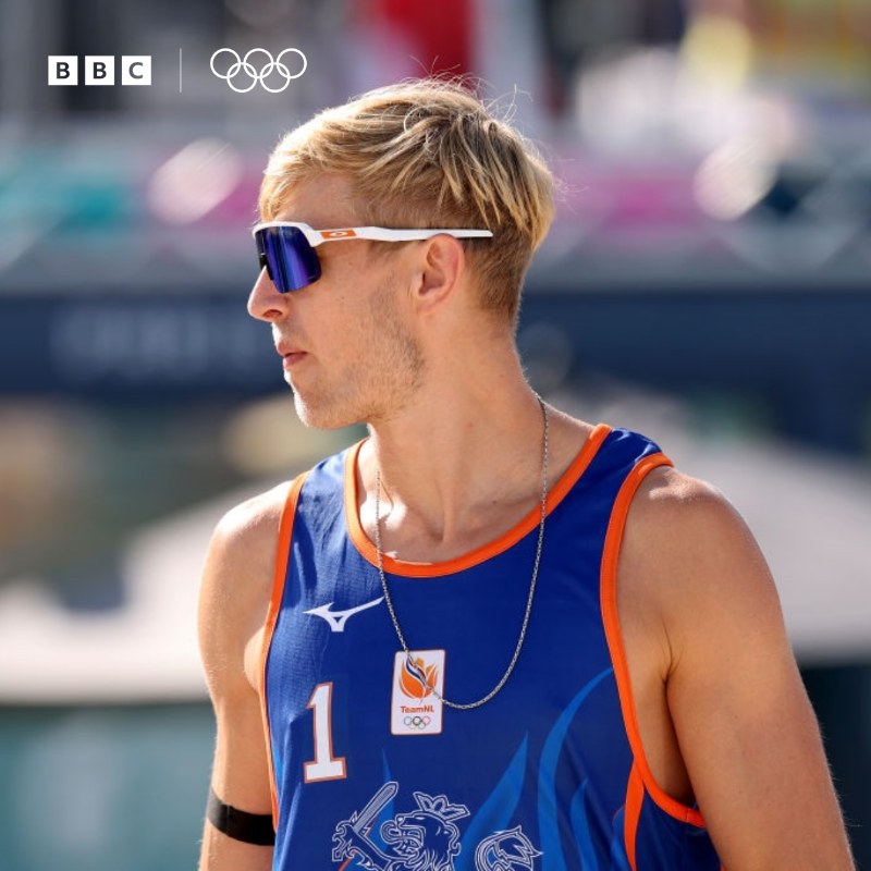 BBCSport's tweet photo. Convicted child rapist Steven van de Velde made his Olympic beach volleyball debut to a mixed reaction in Paris, with audible boos.

Van de Velde was sentenced to four years in prison in 2016 after admitting three counts of rape against a 12-year-old British girl.