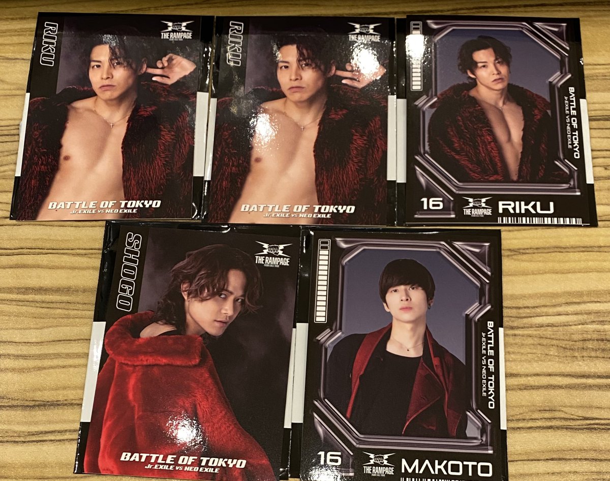 BATTLE OF TOKYO BOT 交換　
THE RAMPAGE ランペ　アクスタ　フォトカ

【譲】　RIKU 岩谷翔吾　浦川翔平
　　　長谷川慎

【求】　神谷健太　川村壱馬

難しいとは思いますがお心当たりのある方はお気軽にお声がけください🙇‍♀️