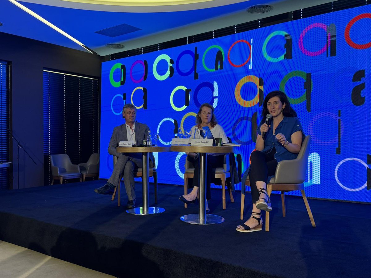 The final panel of the conference is focused on how the experiences of the post-Yugoslav area could provoke similar processes in Gaza and Ukraine, moderated by Emina Buzinkic from the Institute for Development and International Relations.