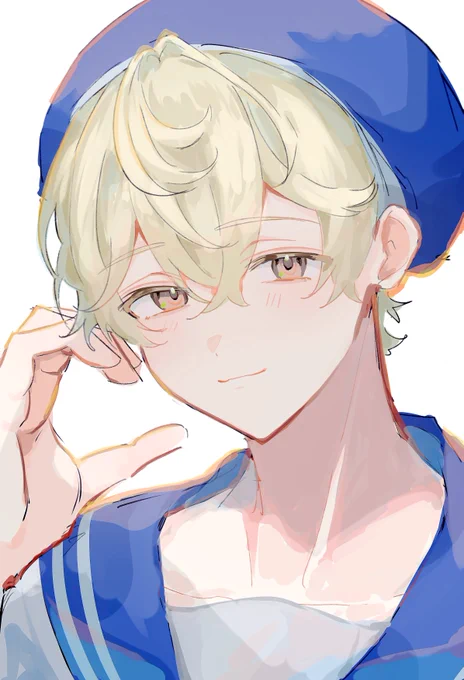 #樗美術館夏だからセーラーも良いかなと思って描いてたものです 
