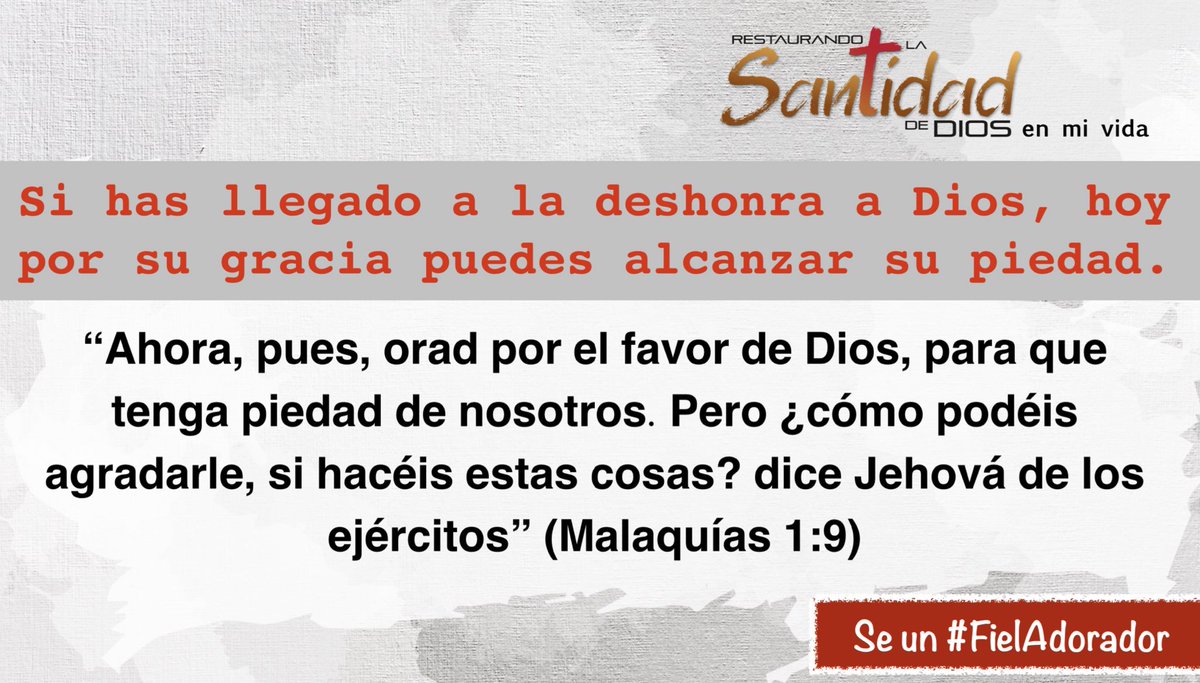 #RPSP | Malaquías 1

Deshonra y desprecio:
✦ El menosprecio a Jehová, a su mesa y la entrega de ofrendas imperfectas, son actitudes progresivas. (6,7,8)
✦ La deshonra no es instantánea, es resultado de despreciar el nombre de Dios. (13,14)

<a href="/AdventistaAPSur/">Adventistas APSur</a>
<a href="/AdventistasUPS/">Adventistas Perú - UPS</a>