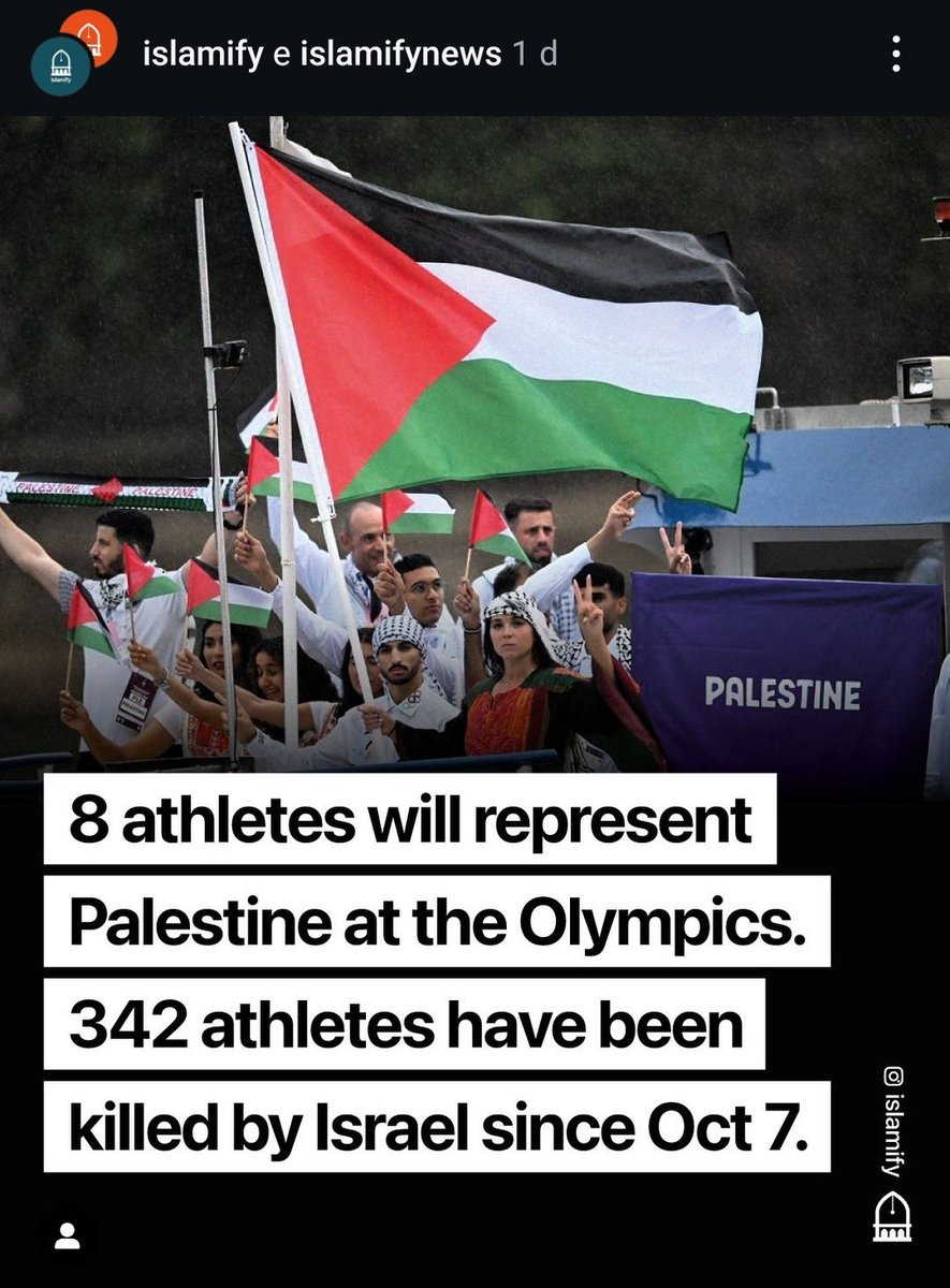 heroipercy's tweet image. "8 atletas representarão a Palestina nas Olimpíadas. 342 atletas foram mortos por Israel desde 7 de outubro."

isso aqui é tão horrível, tão absurdo, revoltante em tantos níveis.
