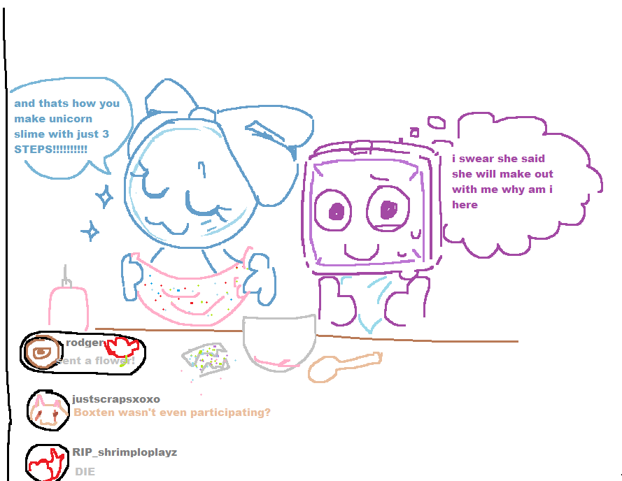 WinterWing1's tweet photo. here are the ship requests this was so awfully fun
featuring shelly x vee, goob x astro, poppy x boxten and shrimpo x boxten  :3 I wanted to do more but aaa #dandysworld https://t.co/Hj0M15t500