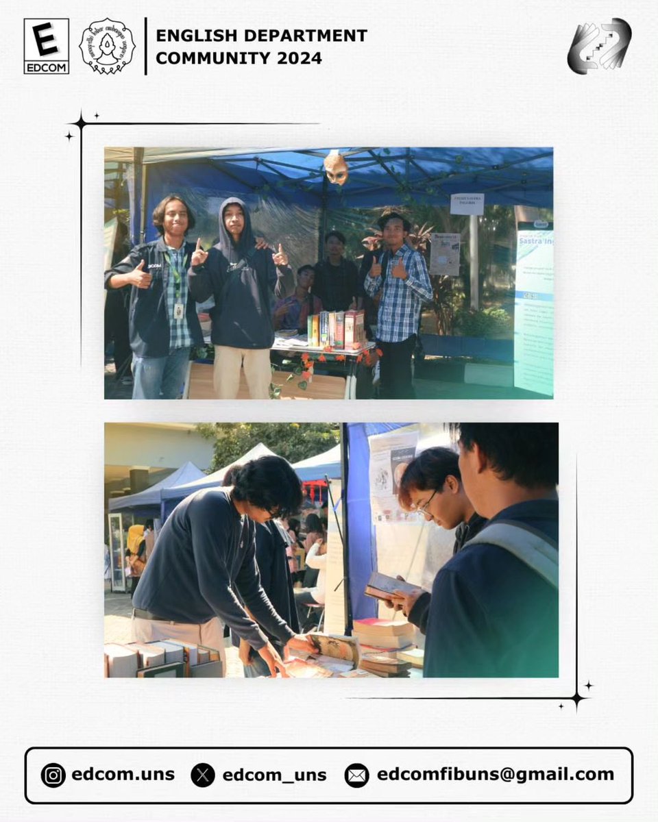 [PRESS RELEASE]

Noisy Folks (NF), a music group under the auspices of EDCOM, delivered an impressive acoustic jamming session at the “Ekspresi Budaya" event hosted by the Faculty of Cultural Studies (FIB) at UNS.