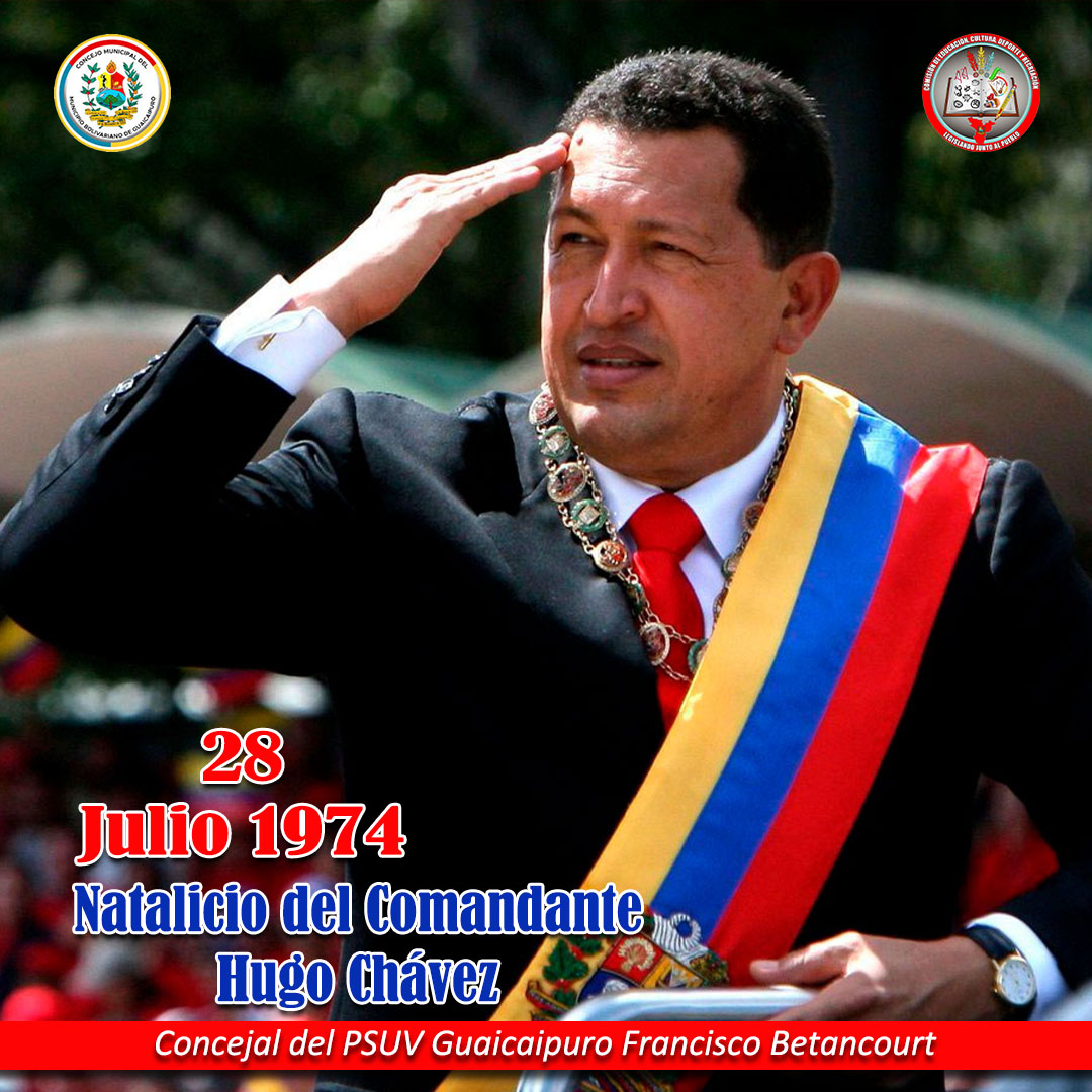 Hoy celebramos tu natalicio Cmdte Chávez. 

#AVotarEnPaz
