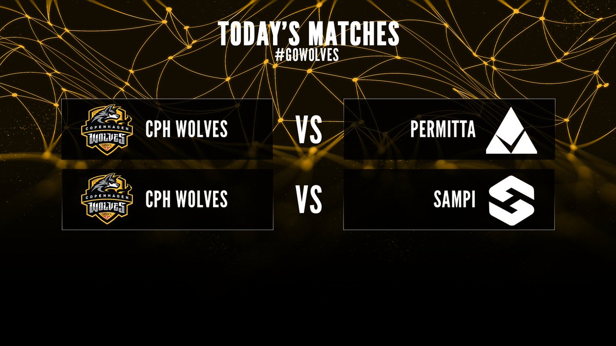 CPHWolves's tweet photo. At the moment, we're up against @Permittaesports in the EPL. 
📺 https://t.co/rWYGVG2osV

Later today, we'll take on #Sampi in CCT at 17:30 CEST.
#Wolfpack #CPHWolves #GoWolves https://t.co/KjavZfYaWN
