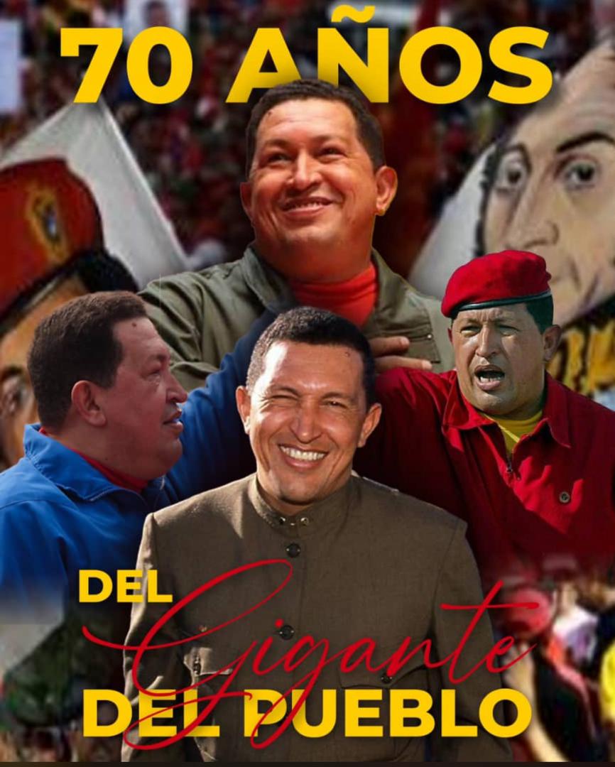 Hoy #28Julio celebramos el natalicio del Comandante Hugo Chávez Frías. Visionario y líder, Chávez dedicó su vida a la lucha por la justicia y la igualdad. Recordemos su legado y continuemos su obra con compromiso y lealtad hacia nuestra patria. #VivaChávez