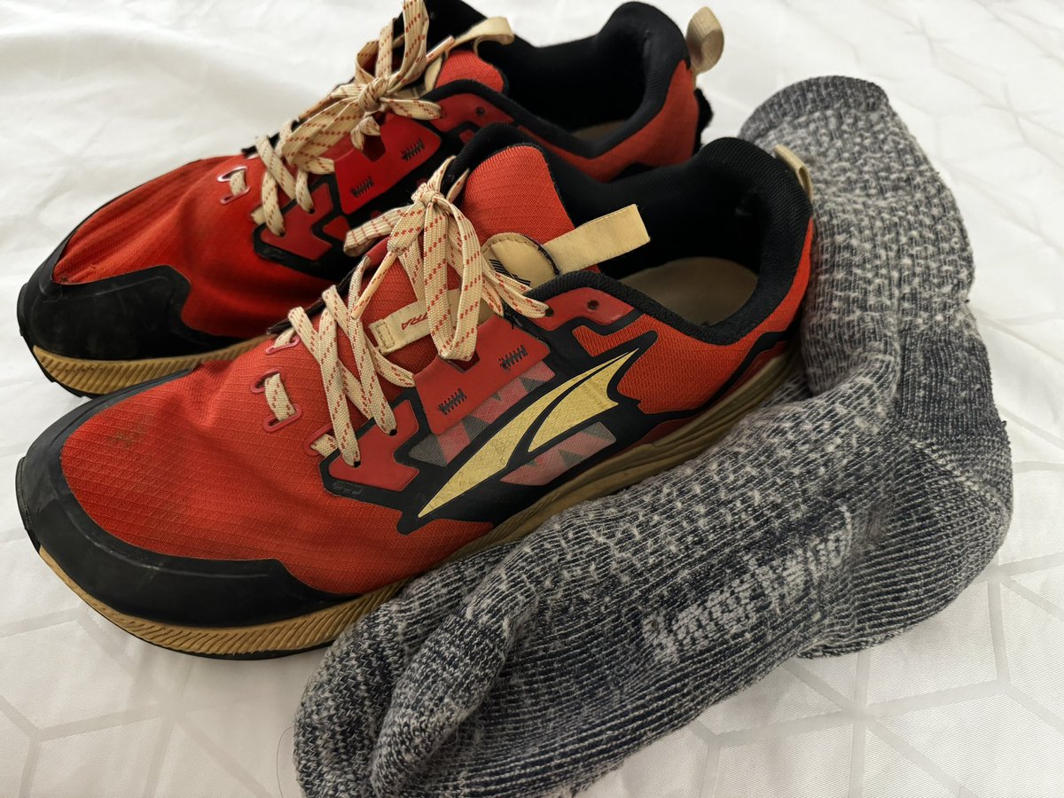 Merino wool socks 

And my pair of Altra’s

Man I feel like a gangster!

#unstoppable