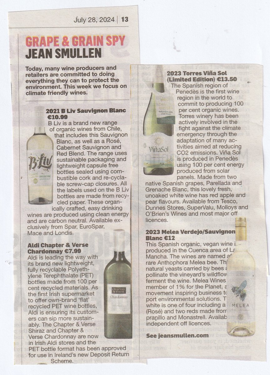 This week on Grape &amp; Grain Spy we focus on climate friendly wines  #givewineafuture