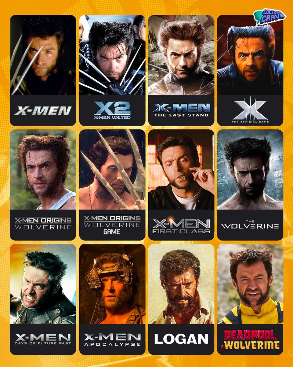 ocdtimes's tweet photo. Hugh Jackman has played Wolverine for over 24 years!
.
Via Culture Crave
.
#OCDTimes #MCU #MarvelCinematicUniverse #MarvelStudios #MarvelUniverse #MarvelIndia #MarvelHindi #Deadpool #DeadpoolMemes #Deadpool3 #RyanReynolds #Wolverine #HughJackman #Deadpool3Trailer #LFG β€οΈπ https://t.co/1qFQQ1r4Tu