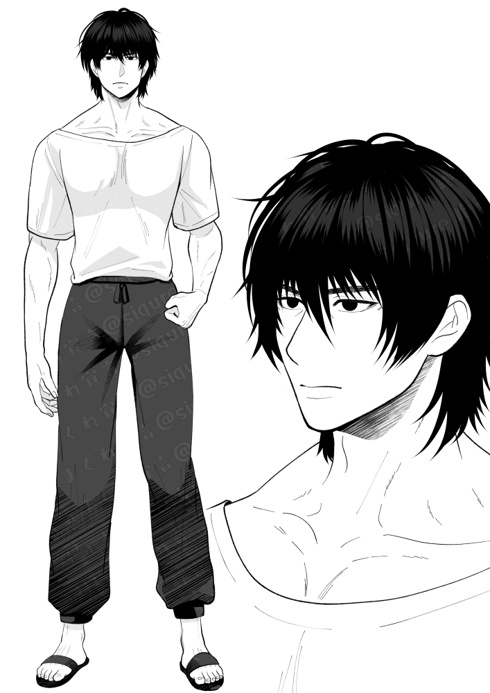 キャラデザ公開。
いつもよりかなり描きこみを抑えてます。
そのおかげで1Pあたりの作業スピードは速くなりました🙂 