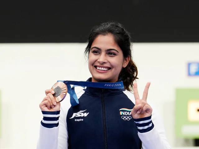N Chandrababu Naidu (@ncbn) on Twitter photo Congratulations to <a href="/realmanubhaker/">Manu Bhaker🇮🇳</a> on scripting history and becoming the first Indian woman to win a shooting medal at the Olympics! Her bronze-winning shot also marks India's first medal at the Paris Olympics 2024!🇮🇳
#Cheer4Bharat #ParisOlympics2024 Congratulations to <a href="/realmanubhaker/">Manu Bhaker🇮🇳</a> on scripting history and becoming the first Indian woman to win a shooting medal at the Olympics! Her bronze-winning shot also marks India's first medal at the Paris Olympics 2024!🇮🇳
#Cheer4Bharat #ParisOlympics2024