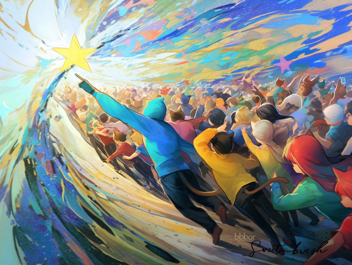 sweet_brush's tweet photo. Chasing the Star🌈🌻🍁#ChasingTheStar #DigitalArt #NFTArt #ArtCommunity #StarryDreams https://t.co/8pkwtsmMfP