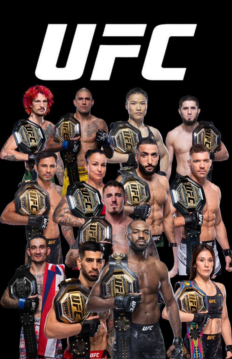 MisterT0606's tweet photo. 🥋MMA
🏢UFC
Mise à jour des champions UFC 
#UFC304 
#BelalMuhammad fait son entrée dans le cercle des champions en battant #LeonEdwards 
#TomAspinall et #JonJones représentent les poids lourds jusqu'à ce qu'il n'en reste qu'un 
#UFC304 https://t.co/aM4zbF1Z1a
