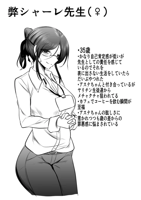 ちなみに女先生もいるにはいます。キモトス先生と比べてずっと若いです
でも描こう描こうと思って全然描かないまま1年が経とうとしてます('👁ω👁`) 