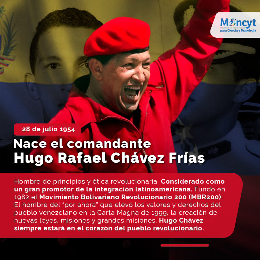 #28Jul | Nace el comandante de la Revolución Bolivariana, Hugo Chávez 🇻🇪✊🏾

#VotaPorLaPaz2024