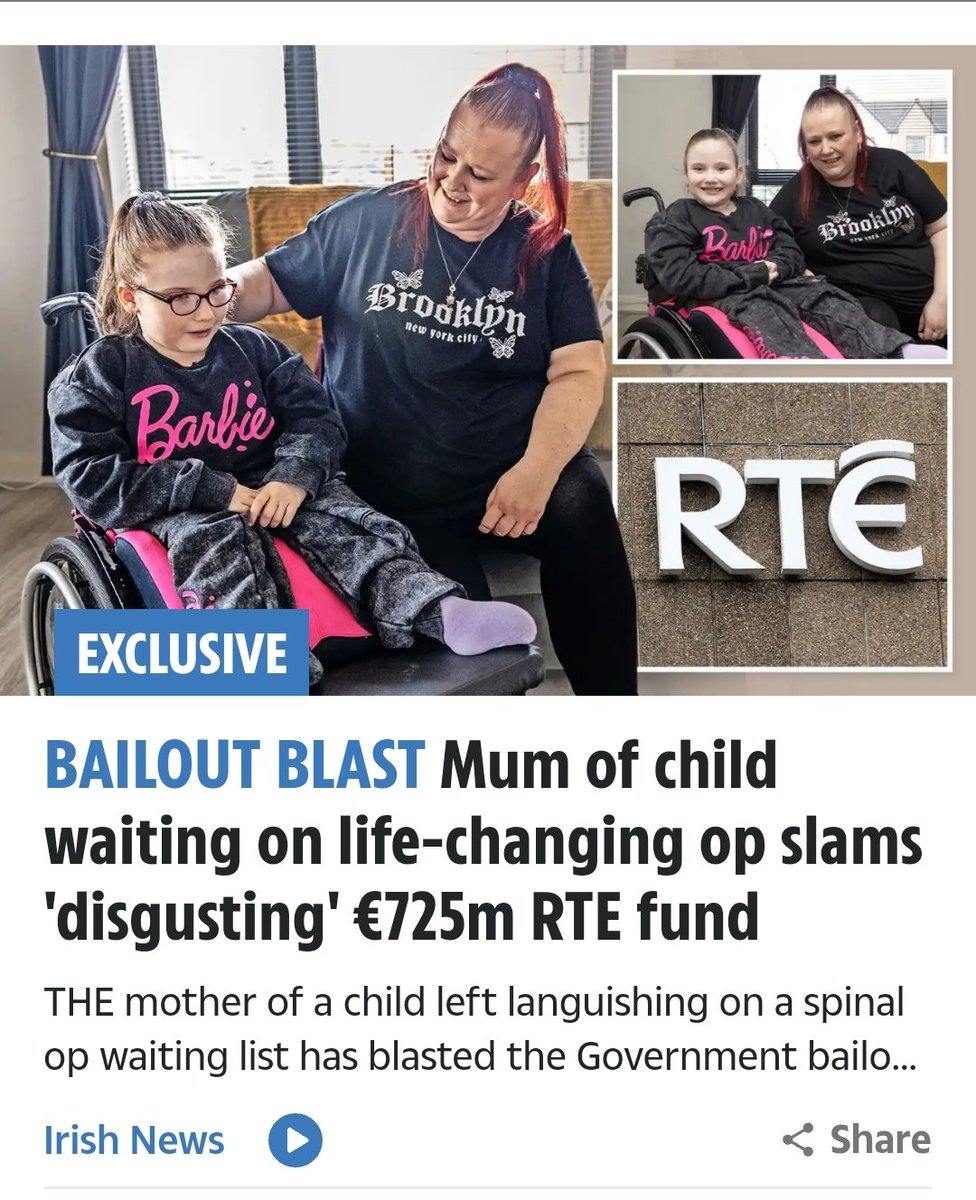 caulmick's tweet photo. THE mother of a child left languishing on a spinal op waiting list has blasted the Government bailout of RTE, raging: They can save a TV station but not our children - Adam Higgins 

#HowIrelandWorks

https://t.co/gY7zbKpehE https://t.co/mhGng60Jwb