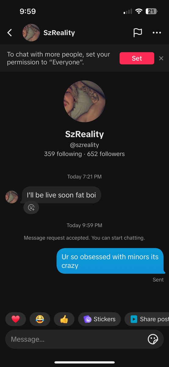 A grown man literally harassing a minor is crazy